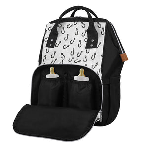 Fish Hook Pattern Print Diaper Bag