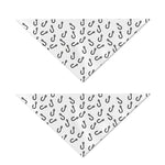 Fish Hook Pattern Print Dog Bandana