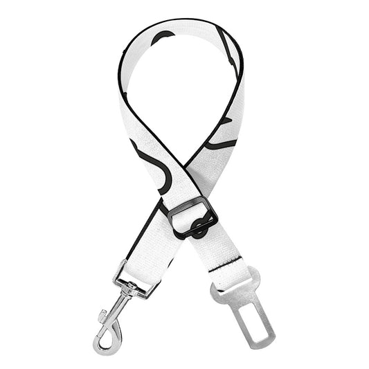 Fish Hook Pattern Print Dog Seat Belt