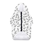 Fish Hook Pattern Print Dog Zip Up Hoodie