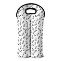 Fish Hook Pattern Print Double Neoprene Wine Tote
