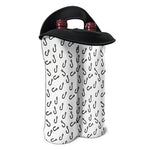 Fish Hook Pattern Print Double Neoprene Wine Tote