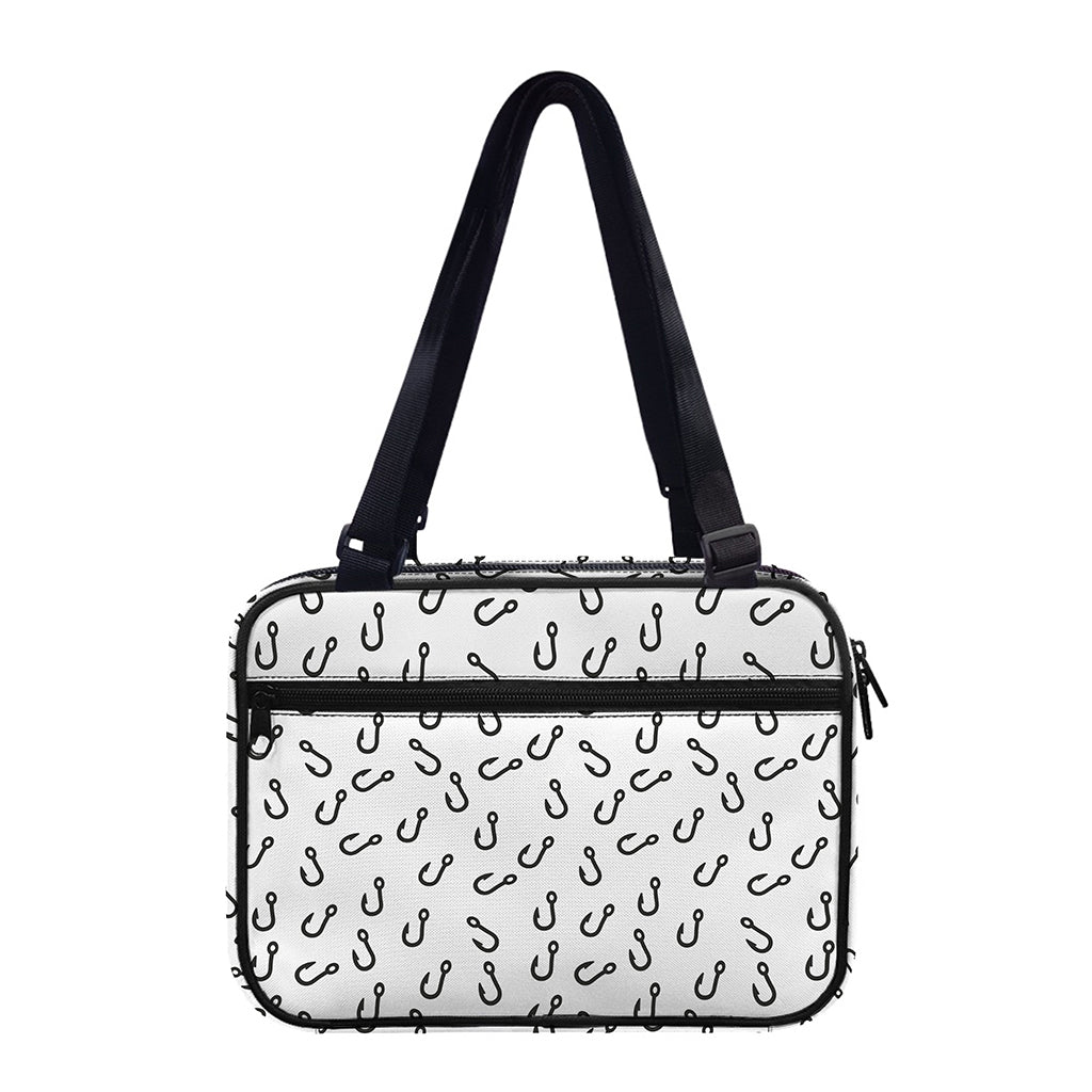 Fish Hook Pattern Print Double Strap Bible Bag