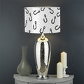 Fish Hook Pattern Print Drum Lamp Shade