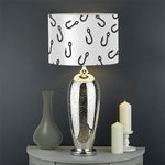 Fish Hook Pattern Print Drum Lamp Shade
