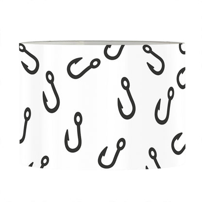 Fish Hook Pattern Print Drum Lamp Shade
