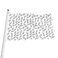Fish Hook Pattern Print Flag