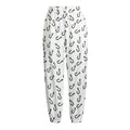 Fish Hook Pattern Print Fleece Lined Knit Pants