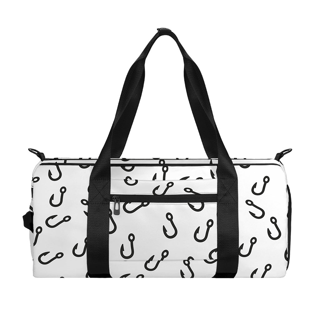 Fish Hook Pattern Print Gym Bag