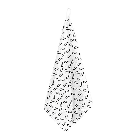 Fish Hook Pattern Print Hand Towel