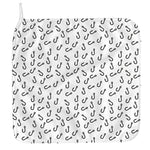 Fish Hook Pattern Print Hand Towel