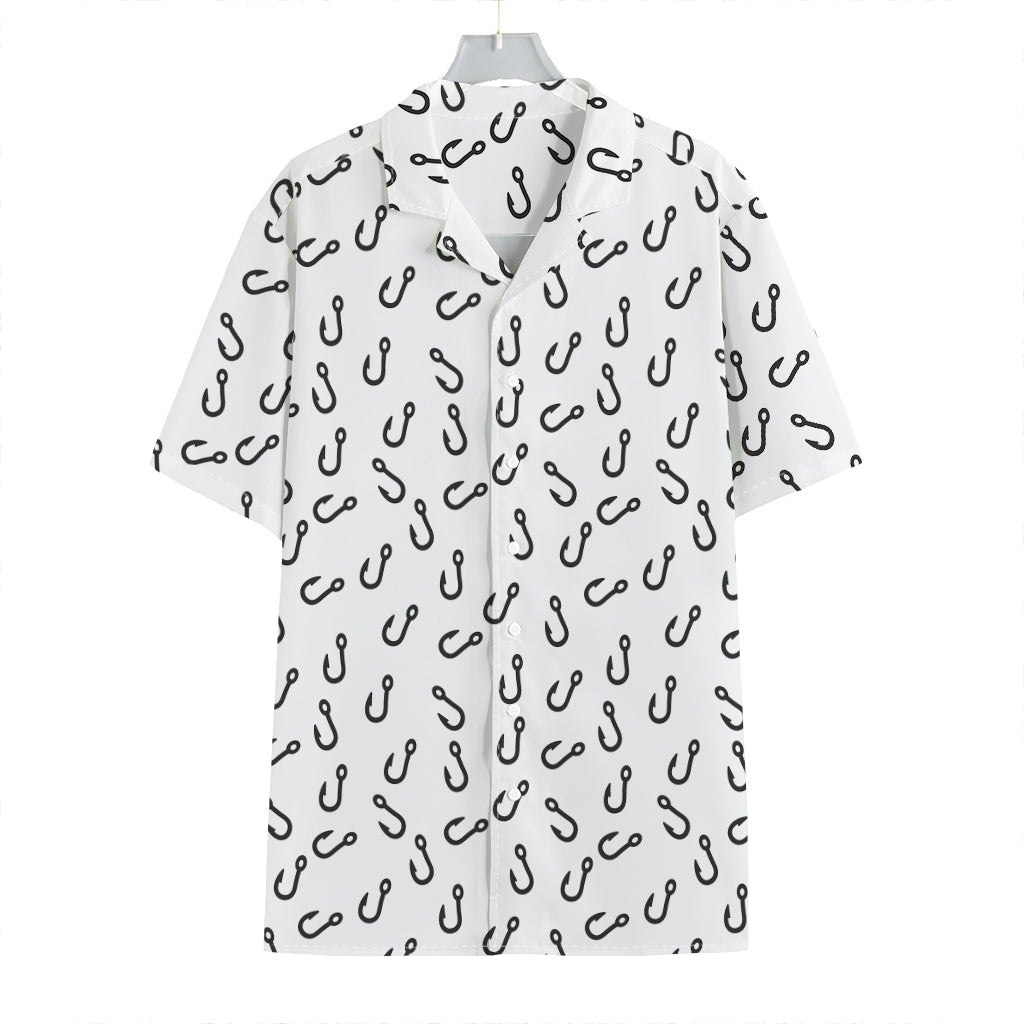 Fish Hook Pattern Print Hawaiian Shirt