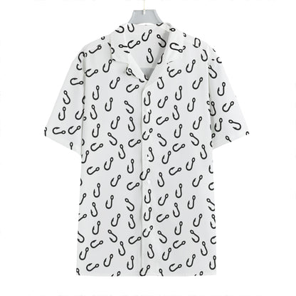 Fish Hook Pattern Print Hawaiian Shirt