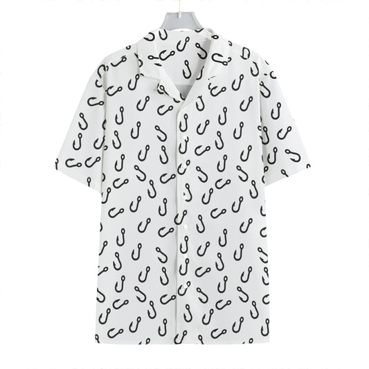 Fish Hook Pattern Print Hawaiian Shirt