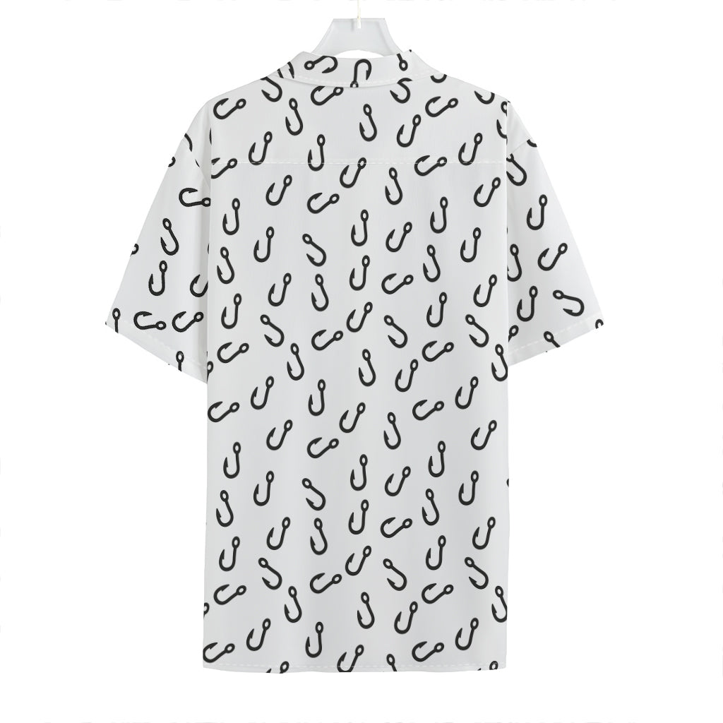 Fish Hook Pattern Print Hawaiian Shirt