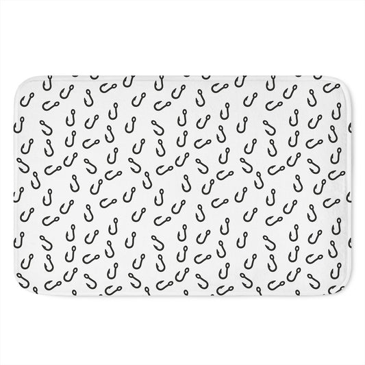 Fish Hook Pattern Print Indoor Door Mat