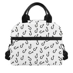 Fish Hook Pattern Print Insulated Lunch Bag