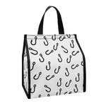 Fish Hook Pattern Print Insulated Lunch Tote