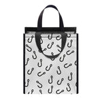 Fish Hook Pattern Print Insulated Lunch Tote