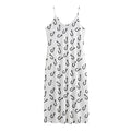 Fish Hook Pattern Print Jersey Midi Cami Dress