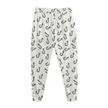 Fish Hook Pattern Print Jogger Pants