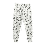 Fish Hook Pattern Print Jogger Pants