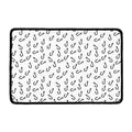 Fish Hook Pattern Print Kitchen Mat