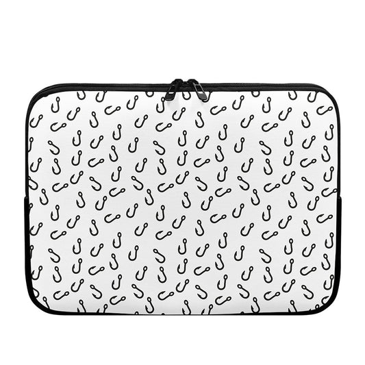 Fish Hook Pattern Print Laptop Sleeve
