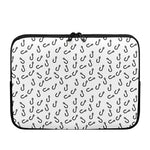 Fish Hook Pattern Print Laptop Sleeve