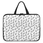 Fish Hook Pattern Print Laptop Sleeve With Handle