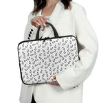Fish Hook Pattern Print Laptop Sleeve With Handle