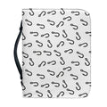 Fish Hook Pattern Print Leather Bible Cover