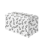 Fish Hook Pattern Print Leather Tissue Box Cover