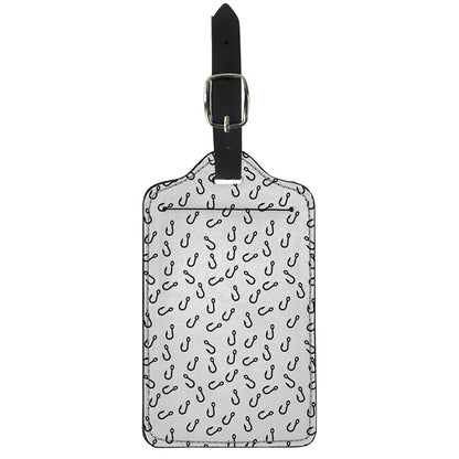 Fish Hook Pattern Print Luggage Tag