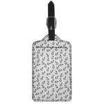 Fish Hook Pattern Print Luggage Tag