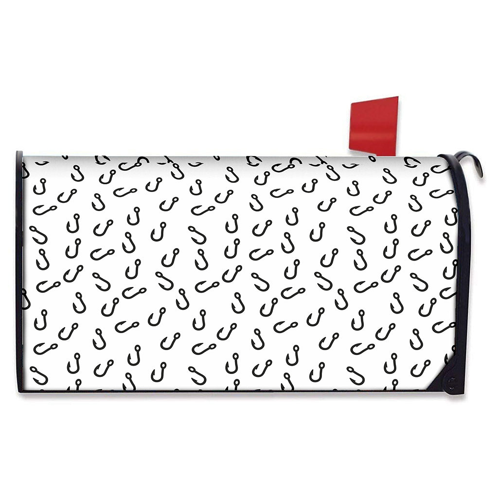 Fish Hook Pattern Print Mailbox Cover