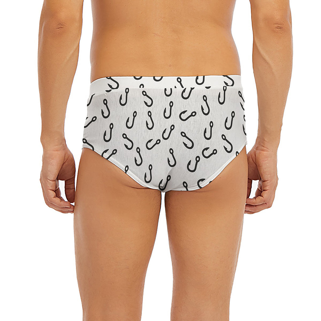 Fish Hook Pattern Print Men's Briefs