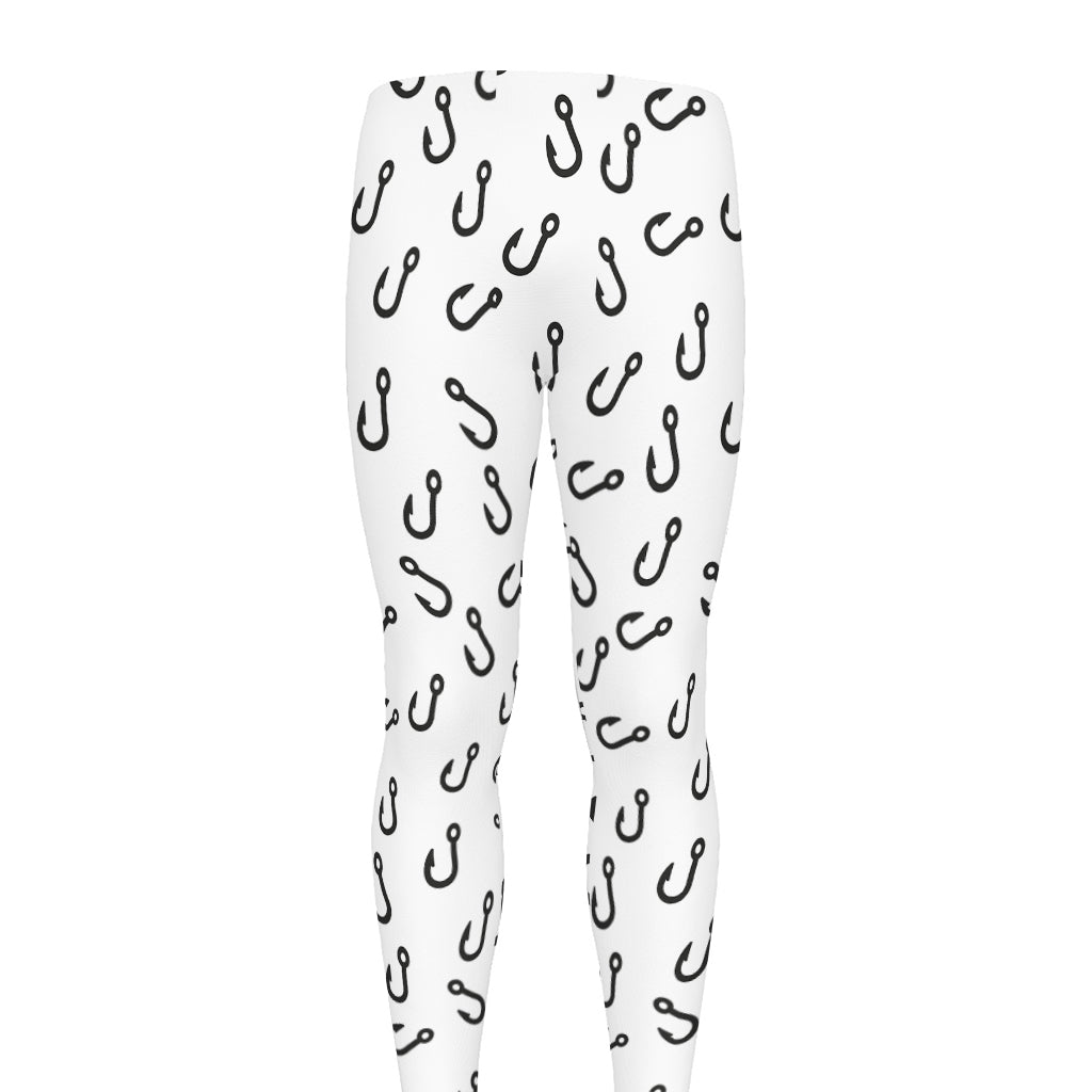 Fish Hook Pattern Print Men's leggings