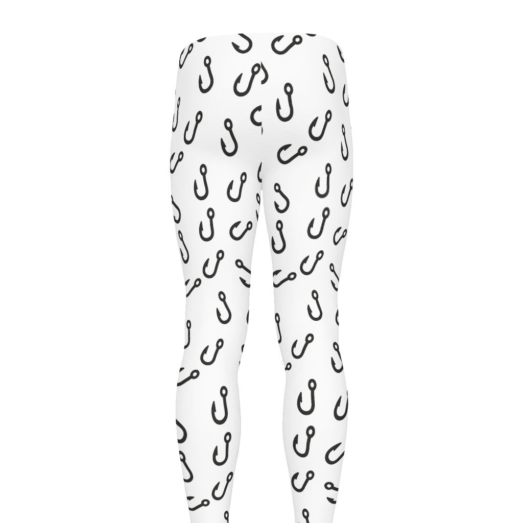 Fish Hook Pattern Print Men's leggings