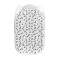 Fish Hook Pattern Print Mesh Laundry Hamper