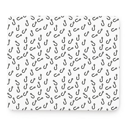 Fish Hook Pattern Print Mouse Pad