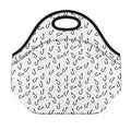 Fish Hook Pattern Print Neoprene Lunch Bag