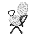 Fish Hook Pattern Print Office Chair Cover