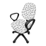 Fish Hook Pattern Print Office Chair Cover