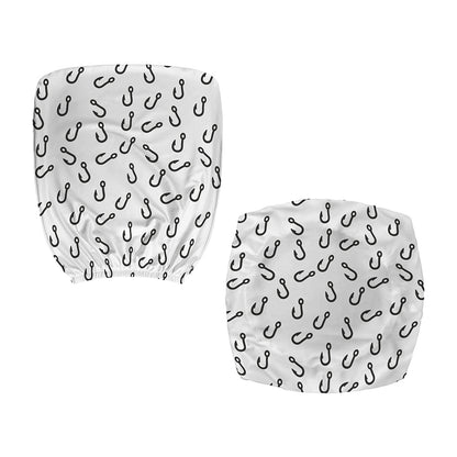 Fish Hook Pattern Print Office Chair Cover