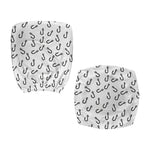 Fish Hook Pattern Print Office Chair Cover