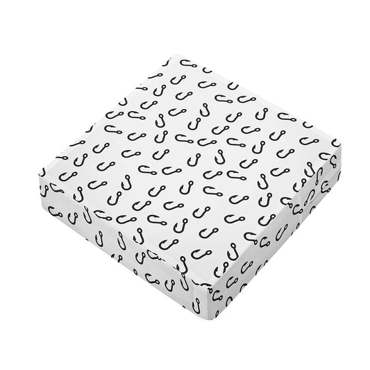 Fish Hook Pattern Print Outdoor Seat Cushion Cover