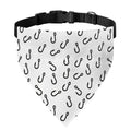 Fish Hook Pattern Print Over The Collar Dog Bandana