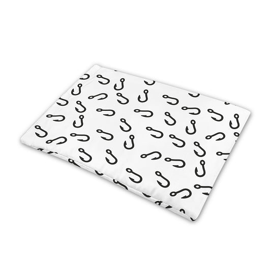 Fish Hook Pattern Print Pet Cooling Mat Cover