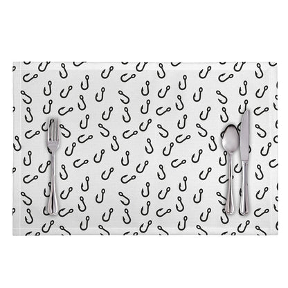 Fish Hook Pattern Print Placemat